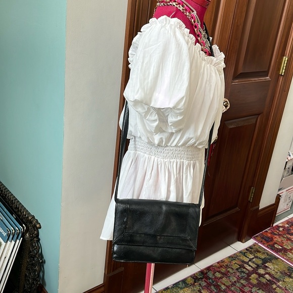 Coletta  Crossbody bag  shoulder bag  Black Genuine leather  With wallet/mirror - Picture 2 of 15